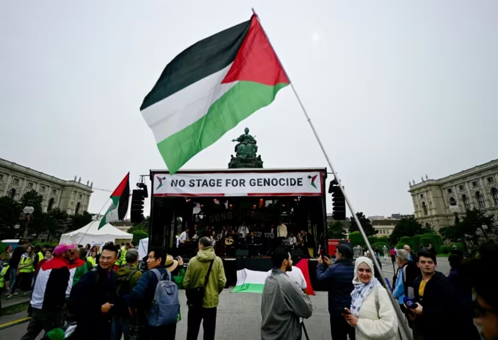 Protestaron en Viena por presencia de Israel en Eurovisión